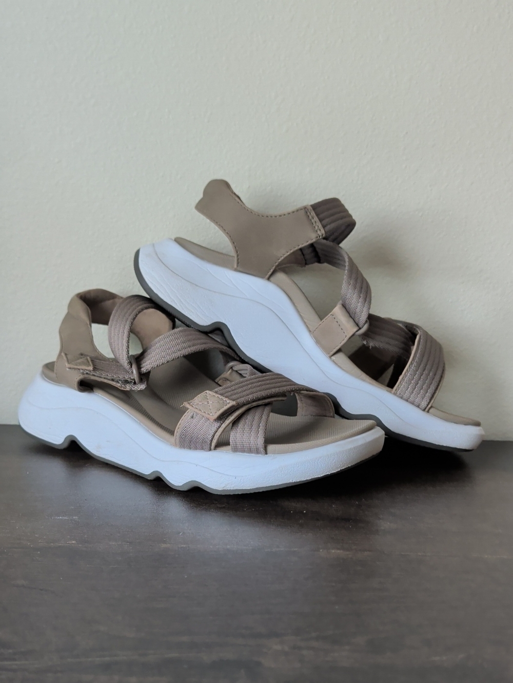 Aetrex Marz Taupe Waterproof Platform Sandal
